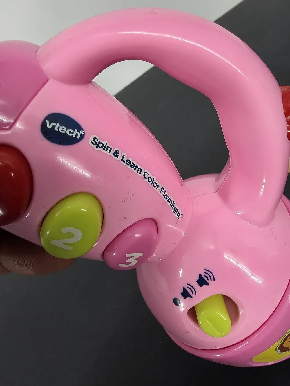 VTech Pink Spin & Learn Color Flashlight Toy Toddler Size Compact